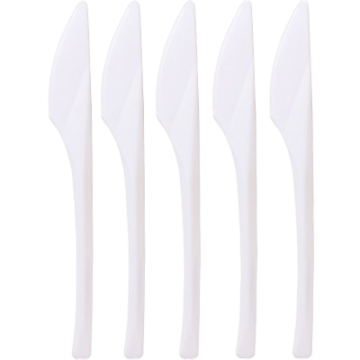7'' Plastic Knife (White)