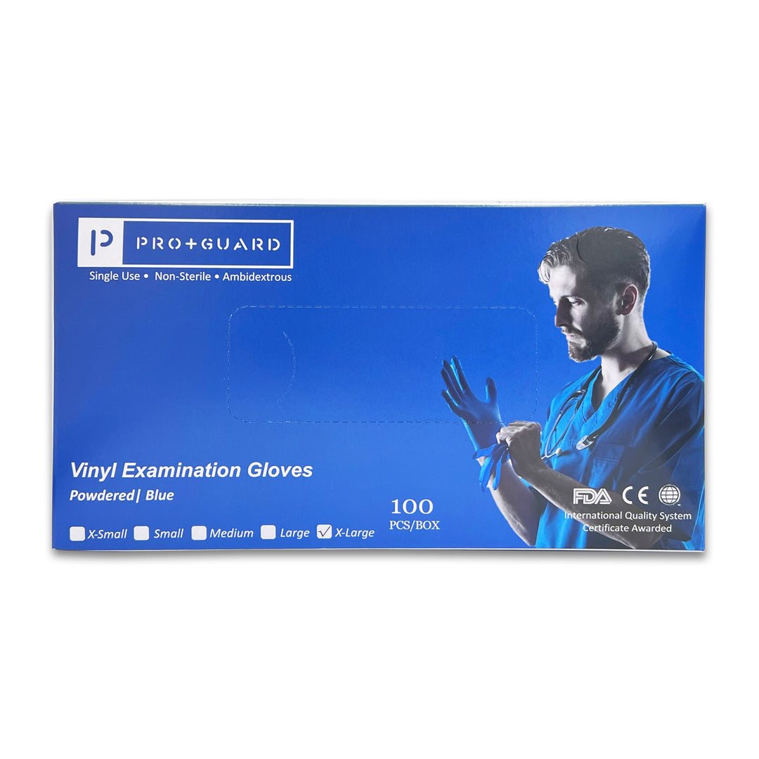 Pro+Guard Vinyl Gloves (Blue - Powdered)