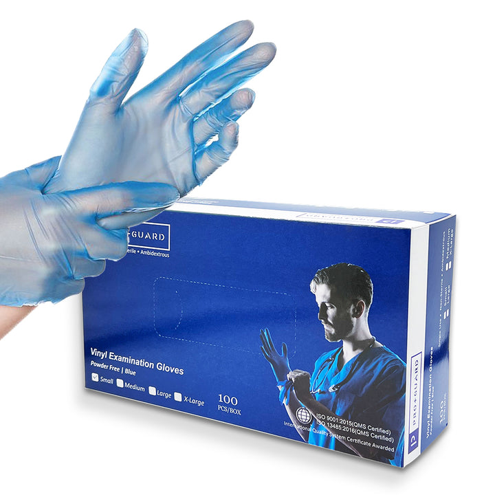 Pro+Guard Vinyl Gloves (Blue - Powder Free)