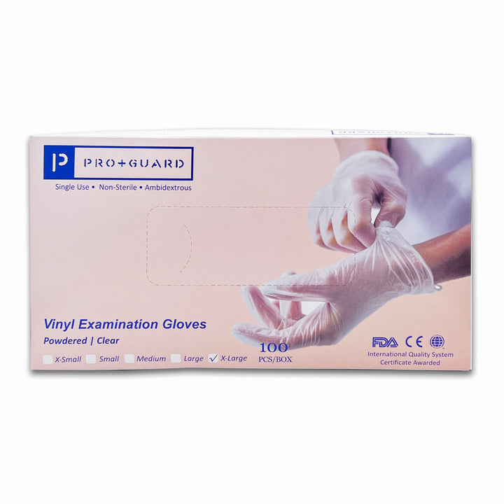 Pro+Guard Vinyl Gloves (Clear - Powdered)
